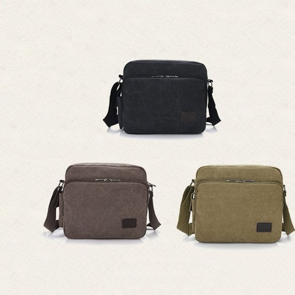 Messenger Bag Canvas Shoulder Bag for Women Multi-pocket Travel Purses - Picture 5 of 5